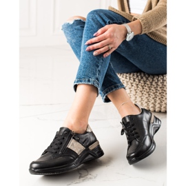 Evento Sneakers In Pelle Con Cerniera Decorativa beige nero 2