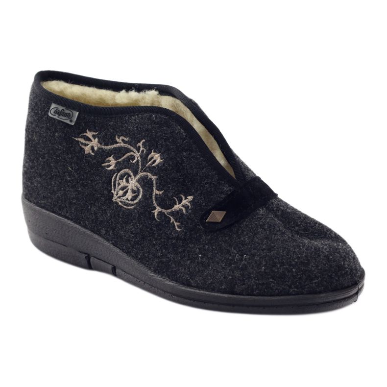Ciabatte da donna Dr.ORTO Befado con pelliccia di pecora 031d028 grigio 2