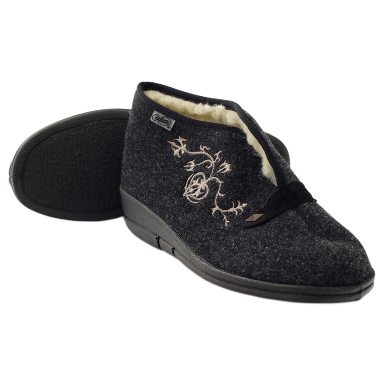 Ciabatte da donna Dr.ORTO Befado con pelliccia di pecora 031d028 grigio 4
