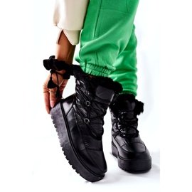 S.Barski Stivali da neve caldi neri da donna Black Gordian nero 1