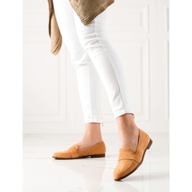 Evento Mocassini classici in camoscio beige giallo 1