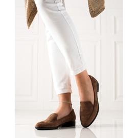 M.Daszyński Mocassini eleganti in camoscio marrone 2