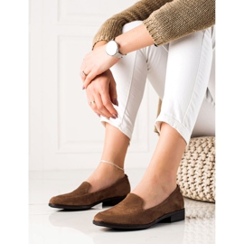 M.Daszyński Mocassini eleganti in camoscio marrone 1