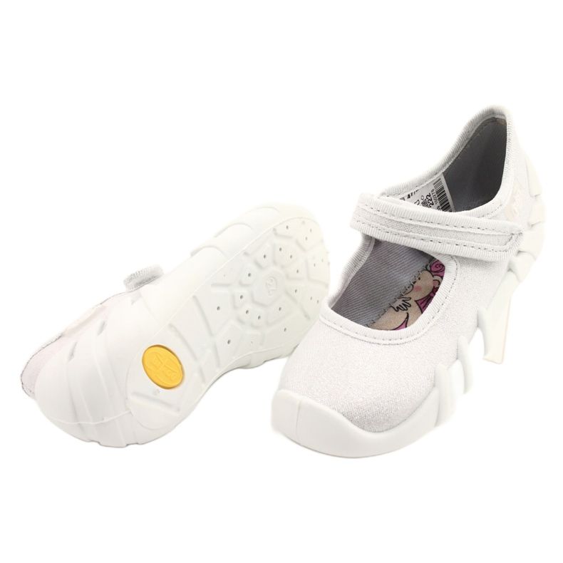 Scarpe veloci argento per bambini Befado 109P222 bianco 4