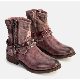 Stivaletti con borchie Red Elffie chiaretto marrone 1