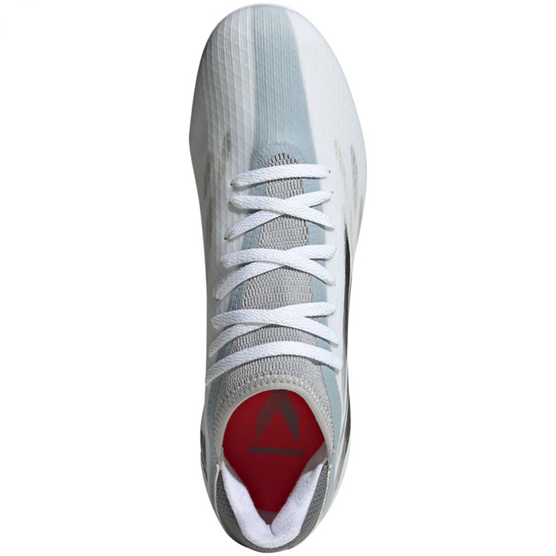 Scarpe da calcio Adidas X Speedflow.3 Mg M FY3270 blu, bianco, grigio / argento bianca 1