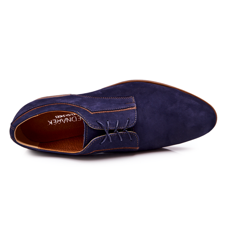 Bednarek Polish Shoes Scarpe in pelle nabuk Bednarek 684 Blu navy marrone 1