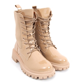 Stivali militari con tomaia a calzino Sanna Khaki beige 2