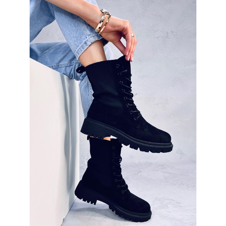 Stivali militari con tomaia a calzino Nevada Black nero 2