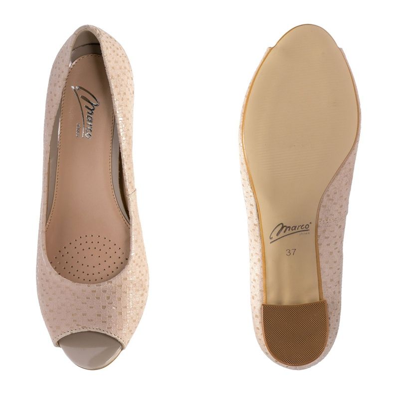 Marco Shoes Sandali Marco beige con tacco stabile 2