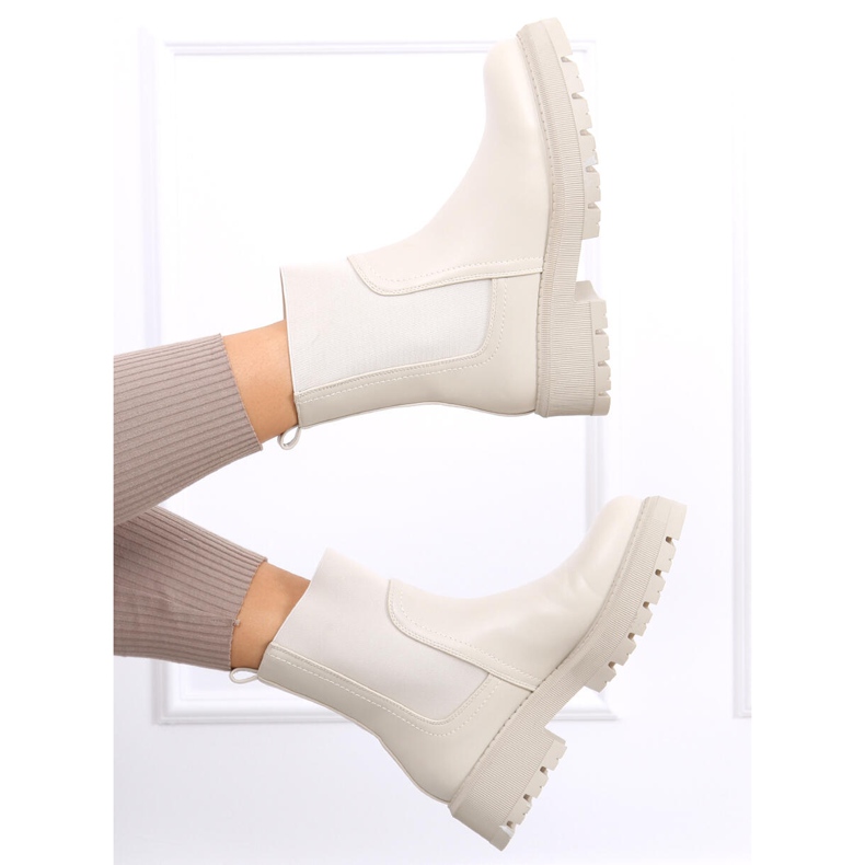 Stivaletti Chelsea con tomaia alta Cillo Beige 1