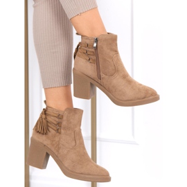 Stivali con tacco in gomma Alva Camel beige 1