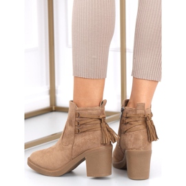 Stivali con tacco in gomma Alva Camel beige 2