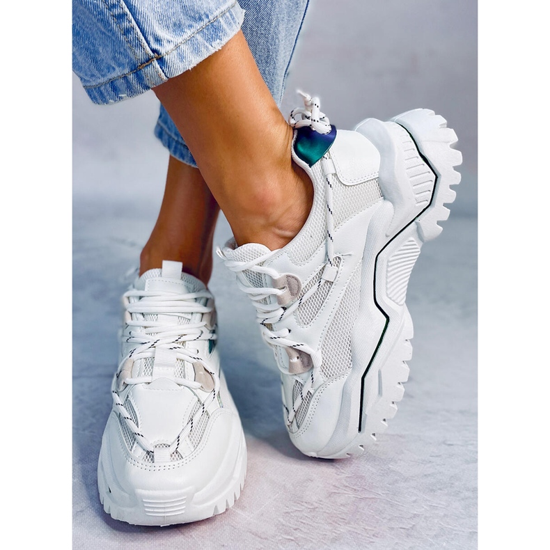 Scarpe da ginnastica Berta White bianco verde 1