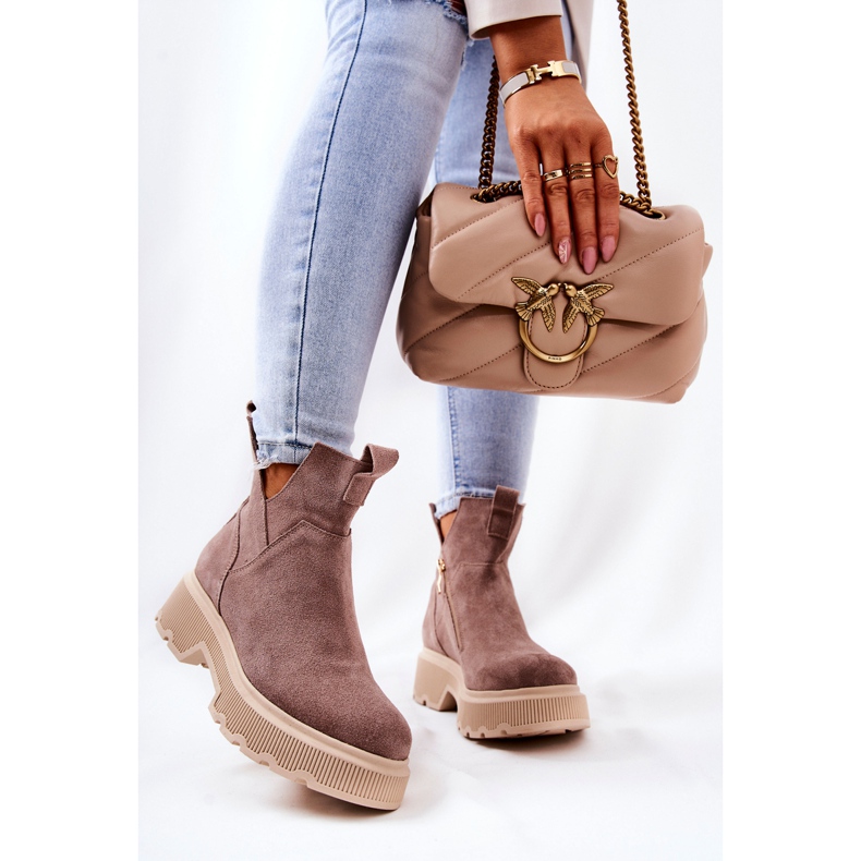 Lewski Shoes Stivali scamosciati Workery Lewski 3104 / P Cappucino beige 2