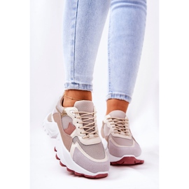WS1 Scarpe Sportive Sulla Piattaforma Beige Alessia 1