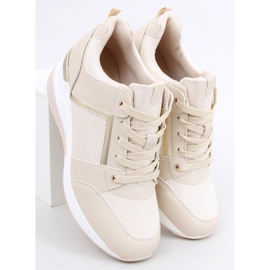 Sneakers con zeppa Wisto Albicocca beige 1