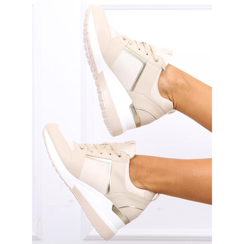Sneakers con zeppa Wisto Albicocca beige 2