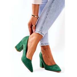 WS1 Pumps On A Pole Suede Verde Florena 2