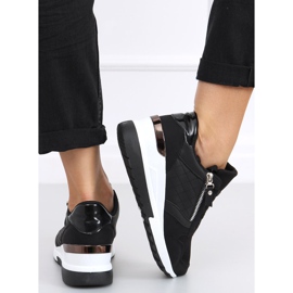 Karita Sneakers nere con zeppa nero 1