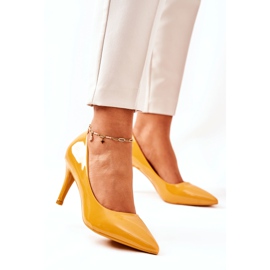 WS1 Décolleté classiche laccate Stiletto Giallo Elinne 1