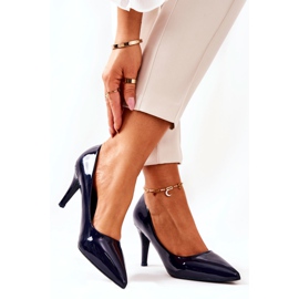 WS1 Décolleté classiche laccate Stiletto Blu navy Elinne 1