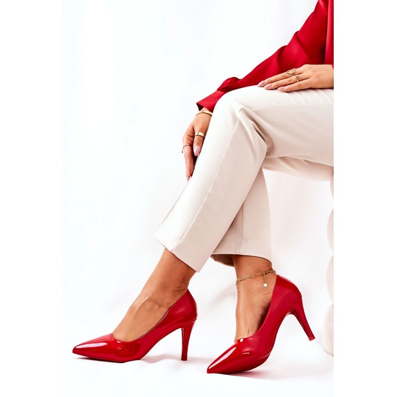 WS1 Décolleté Classiche Laccate Stiletto Rosso Elinne 1
