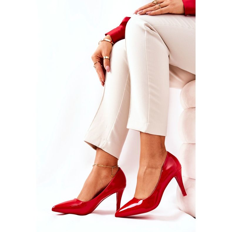 WS1 Décolleté Classiche Laccate Stiletto Rosso Elinne 2