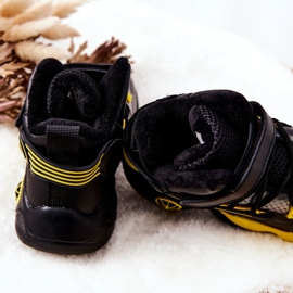 PJ2 Stivali da neve caldi neri per bambini Herry nero giallo 2