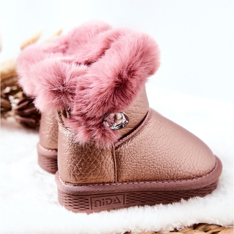 Stivali Da Neve Caldi Con Pelliccia Rosa Bessie 2