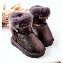 Stivali Da Neve Caldi Con Pelliccia Grigio Bessie nero 2
