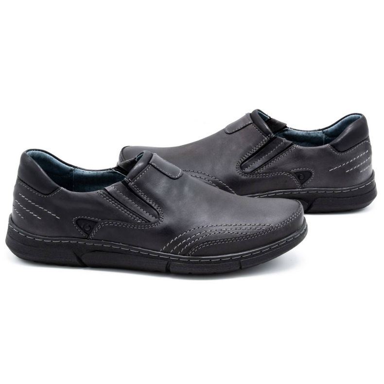 Polbut Scarpe slip-on da uomo J51 grigie nero grigio 3