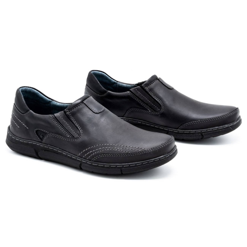 Polbut Scarpe slip-on da uomo J51 grigie nero grigio 2