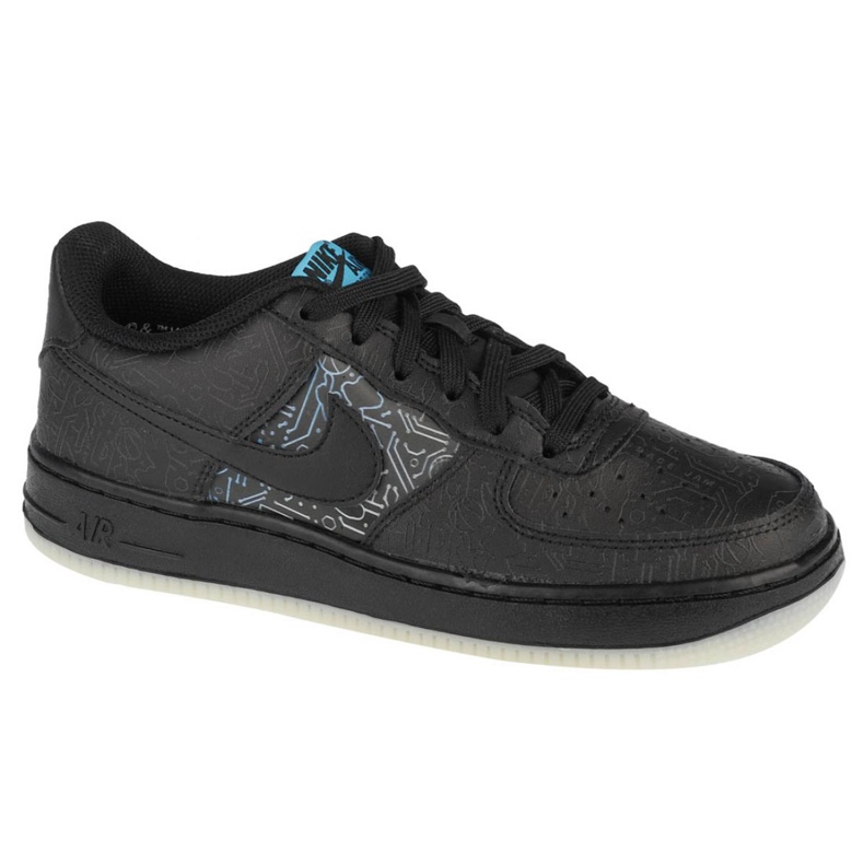 Scarpa Nike Air Force 1 Low Gs Jr DN1434-001 nero blu 1
