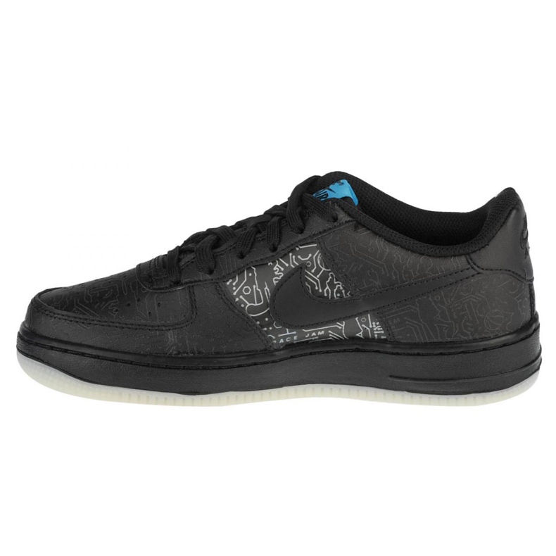 Scarpa Nike Air Force 1 Low Gs Jr DN1434-001 nero blu 2