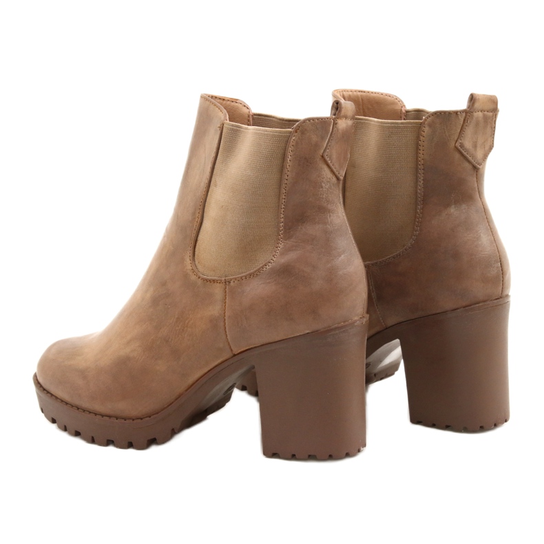 Stivali beige sul palo Auger marrone 3