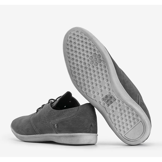 Scarpe da uomo grigie 12M-274 marrone 1