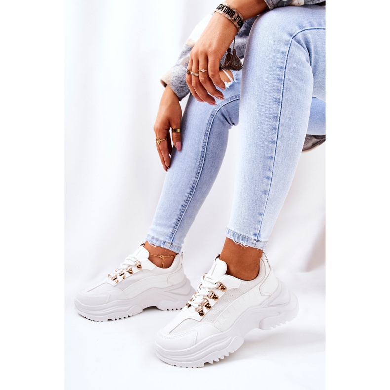 PM1 Scarpe sportive sulla piattaforma Flynn bianca bianco 1
