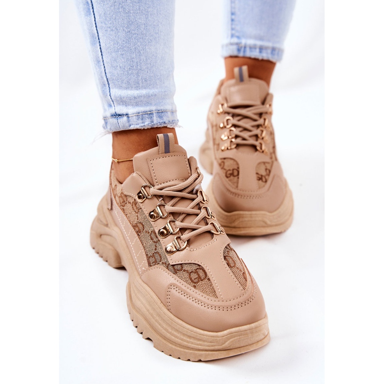 PM1 Scarpe sportive sulla piattaforma Flynn beige 2