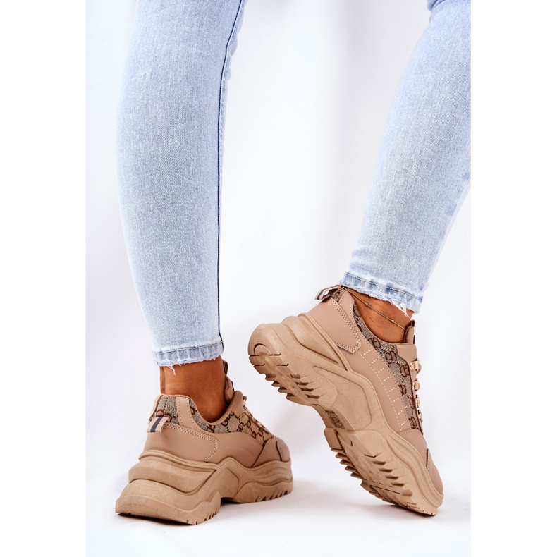PM1 Scarpe sportive sulla piattaforma Flynn beige 1