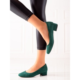 Sabatina Décolleté in camoscio verde 1