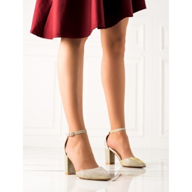 Seastar Décolleté dorate con glitter beige 2