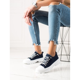 Sabatina Sneakers alla moda sulla piattaforma blu 2