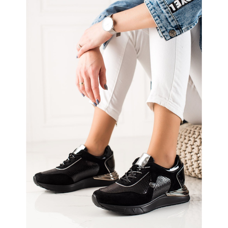Sneakers scintillanti VINCEZA nero 1