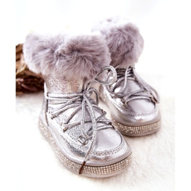 FR1 Doposci Bambini Con Pelliccia Argento Grandis 1