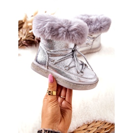 FR1 Doposci Bambini Con Pelliccia Argento Grandis 3