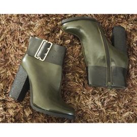 Stivali eleganti con fibbia su un post 1742 Khaki nero cachi 1