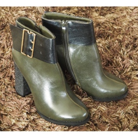 Stivali eleganti con fibbia su un post 1742 Khaki nero cachi 2