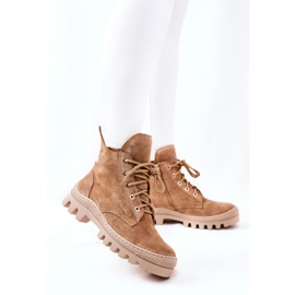 PF1 Stivali Scamosciati Caldi Trappers Camel Cressid beige 2