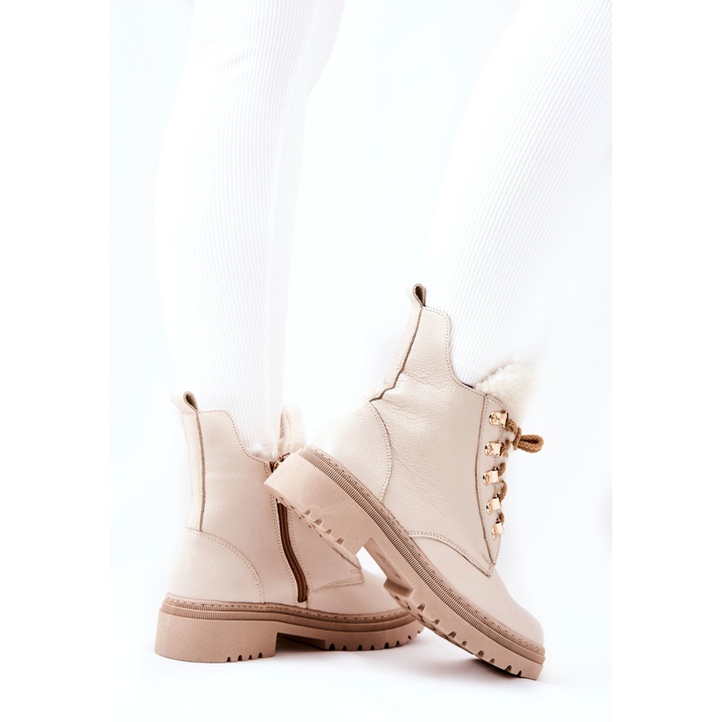 PF1 Stivaletti In Pelle Beige Khaleni 2